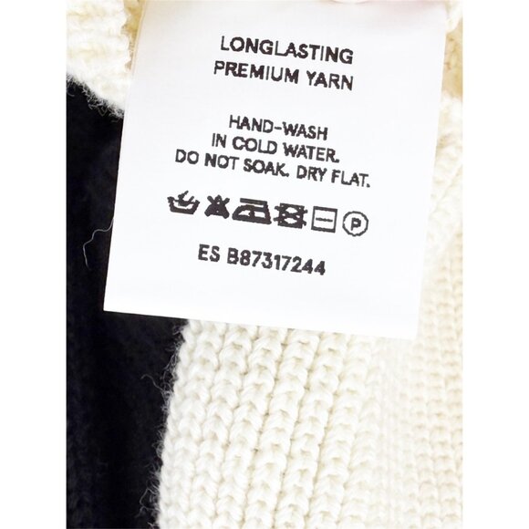 Color Block V-Neck Knit Cardigan Sweater by diarte . M - Picture 10 of 11